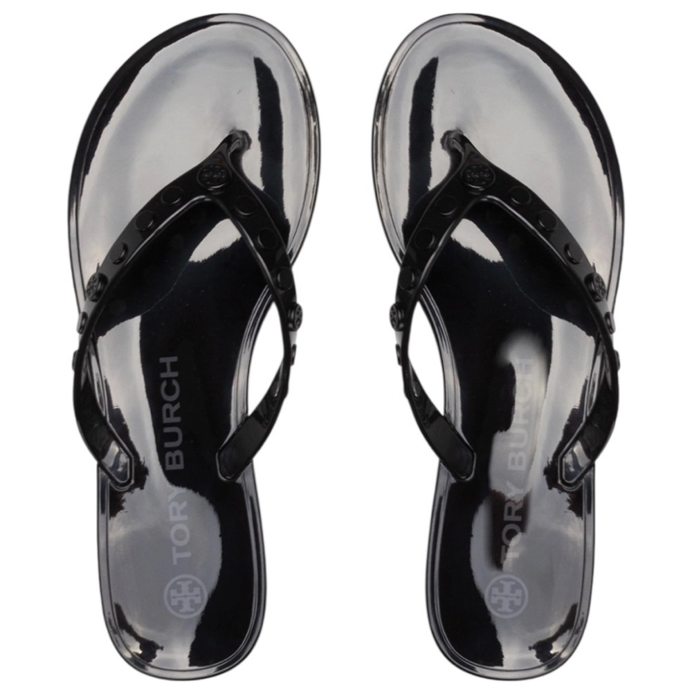 TORY BURCH Women's Studded Jelly Thongs Sandals Flats